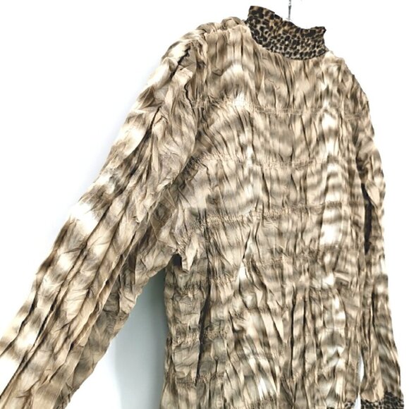 Chico's Women's M Cheetah Animal Ruffled Jacket - Picture 13 of 15